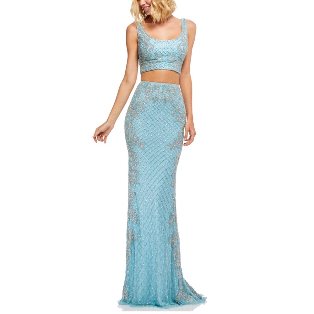 Sherri hill Two Piece Beaded Fitted Dress